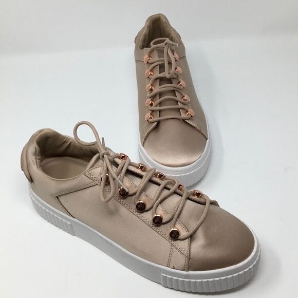 Kendall + Kylie Rae Rose Gold Satin Sneaker (A13) - Picture 1 of 8